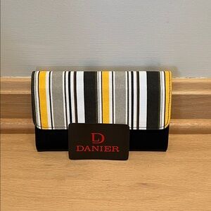 Danier Yellow, Black, and Gray Striped Wallet